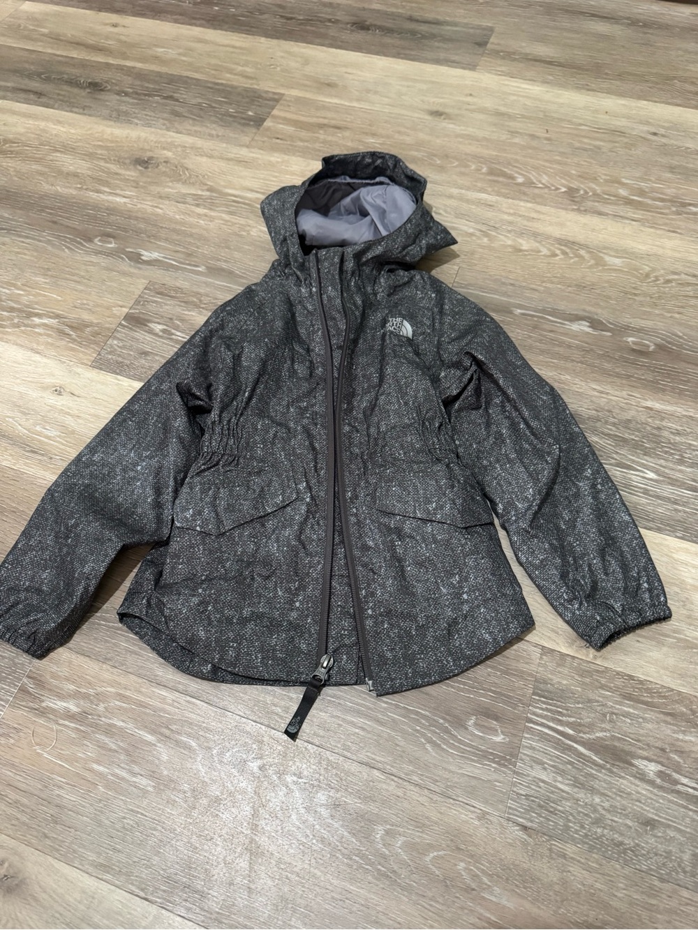 The North Face Kids Hooded Rain Jacket - Charcoal Speckle